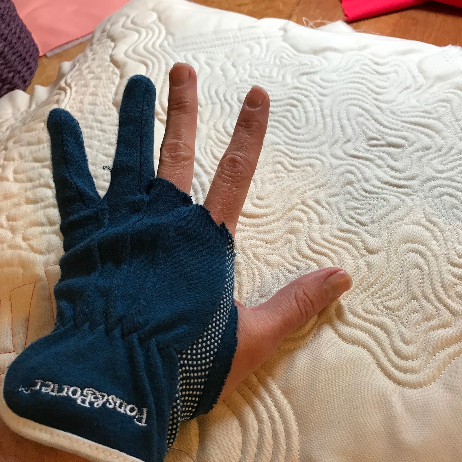 A Few Scraps Tough gloves for FreeMotion Quilting