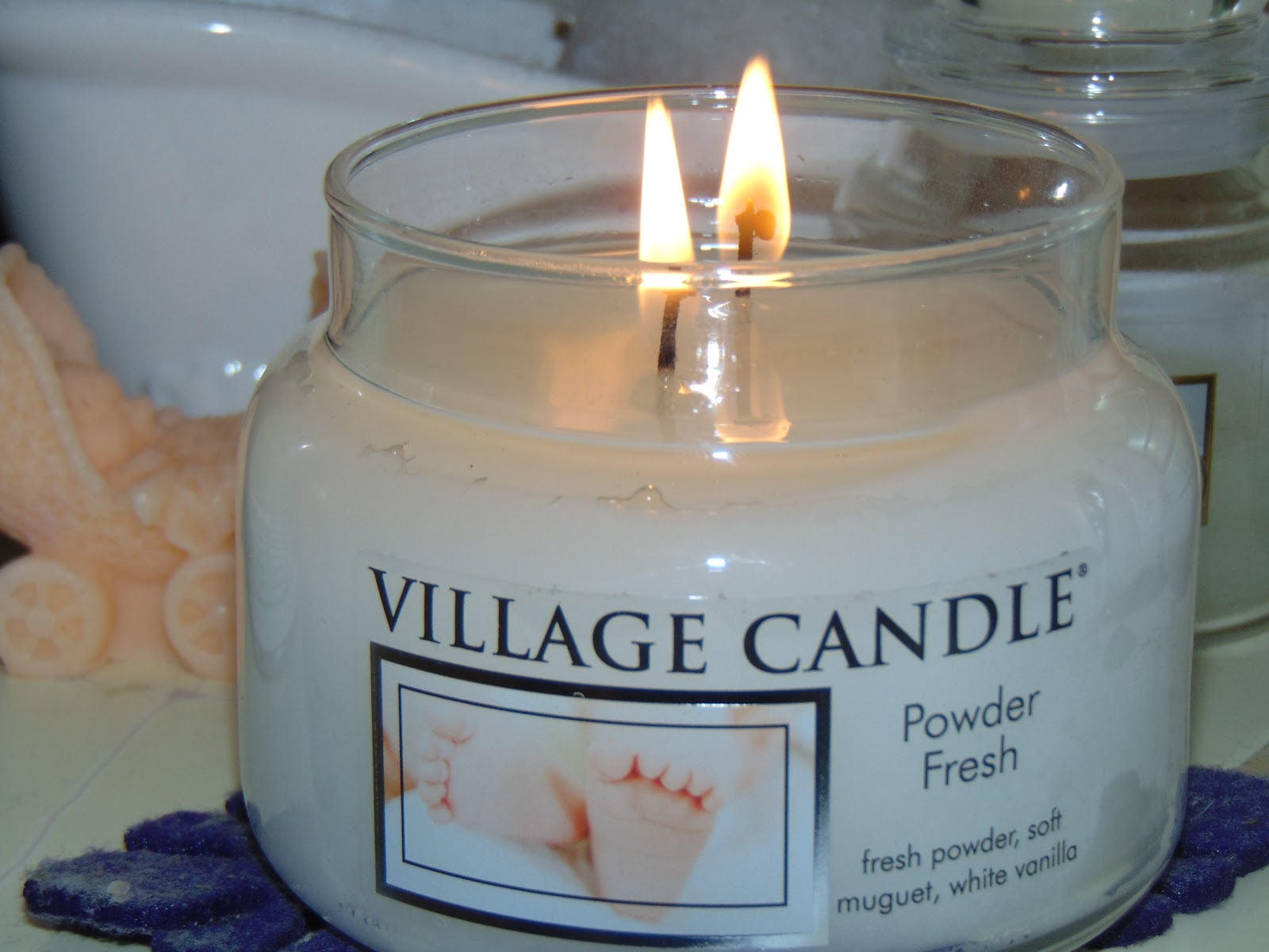 Świeca Village Candle, Powder Fresh Pirelka blog Beauty Blog