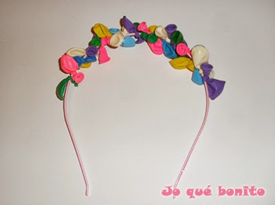 Diadema y horquilla con globos