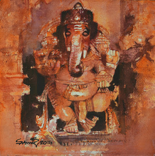Ganesha paintings by Indian Contemporary Artists, Art Scene India