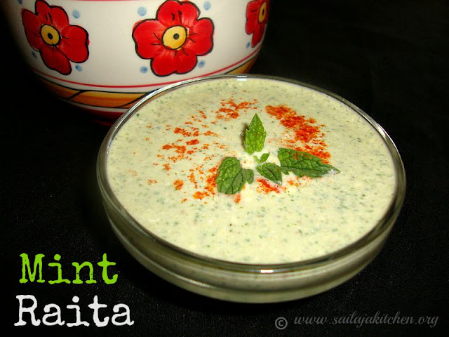 images of Mint Raita Recipe / Pudina Raita Recipe / Indian Mint Yogurt Raita / A Minty Yoghurt Dip Recipe