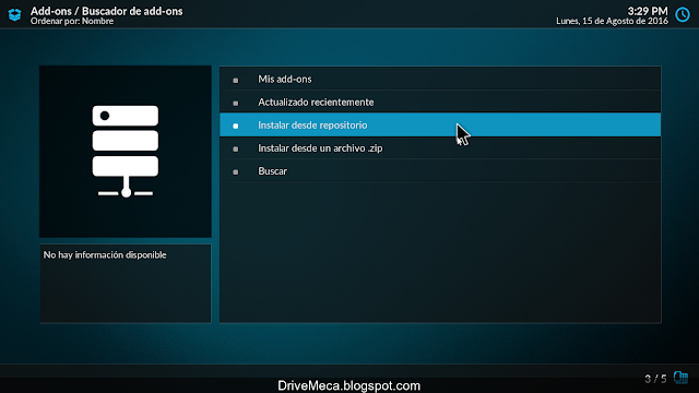 DriveMeca instalando y configurando Kodi paso a paso en español