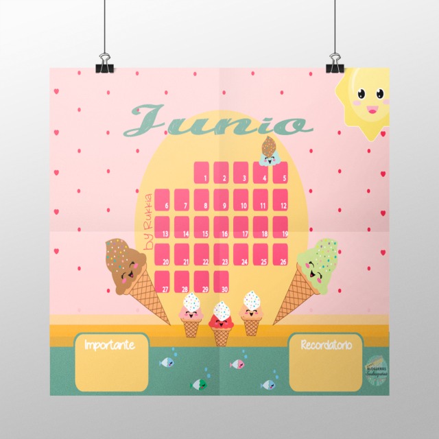 calendar.june.free calendar.kawaii