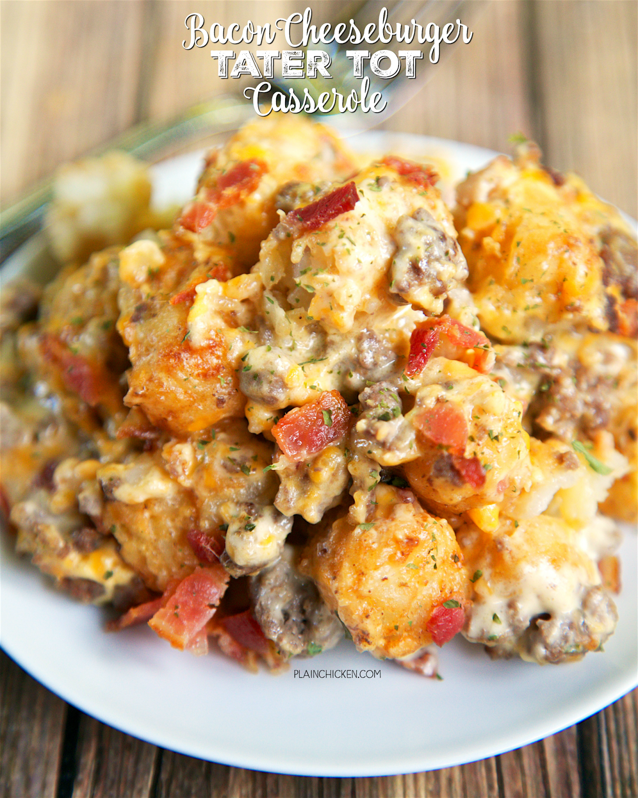 How to Make Tater Tot Casserole: There are many recipes for Tater Tot Casserole, but this recipe by far in my favorite. There's nothing special about this recipe and it consists of your regular tater tot casserole ingredients, ground beef, tater tots, cream of mushroom or chicken soup and Cheddar cheese.