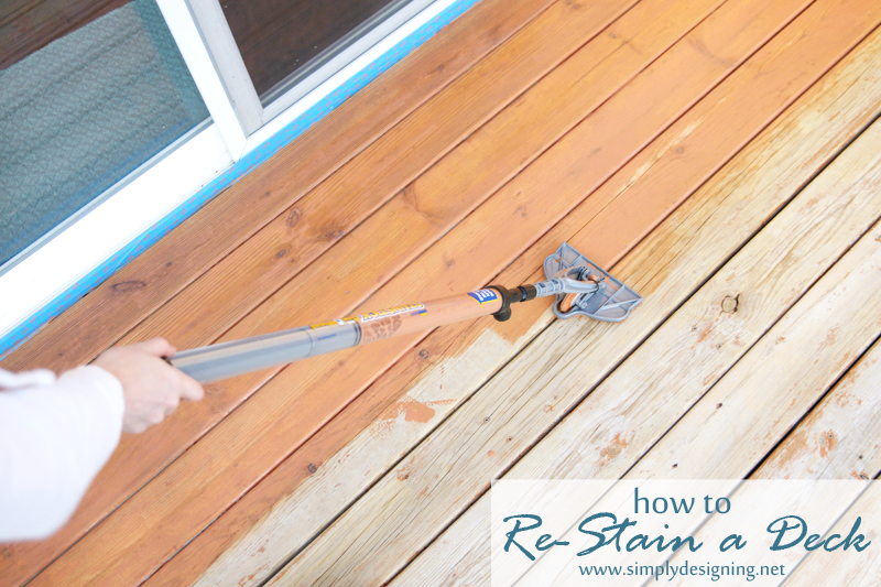 How to Re-Stain a Deck | come check out this full tutorial on how to strip and stain a deck | #deck #diy #homeimprovement
