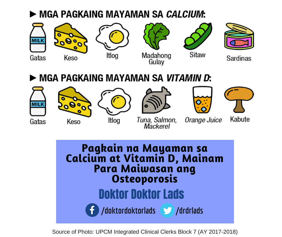 Pagkain na Mayaman sa Calcium at Vitamin D, Mainam Para Maiwasan ang