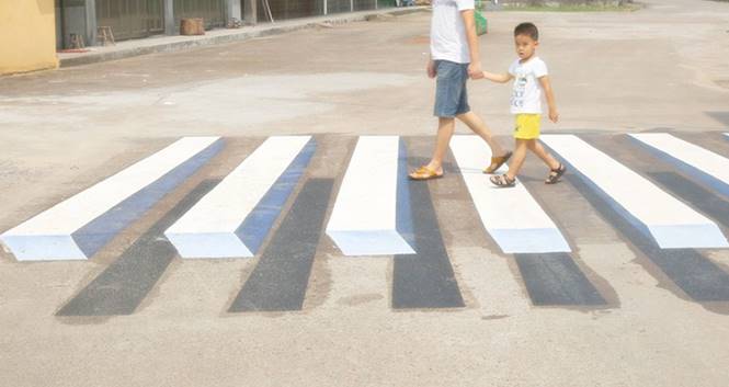 Zebra Cross 3 Dimensi Ini Bisa Bikin Driver Merem Mendadak Zebra Cross 3 Dimensi