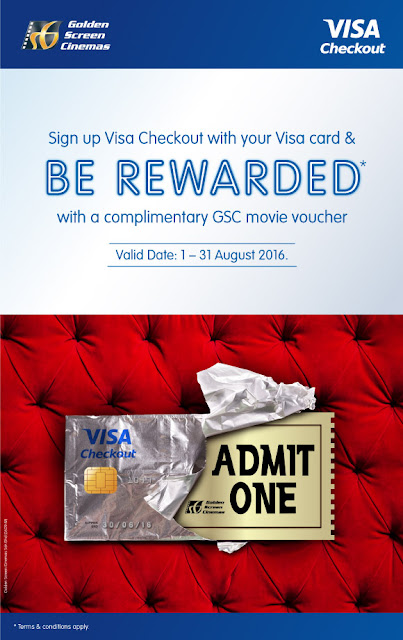 Free GSC Cinemas Movie Ticket Visa Checkout Sign Up