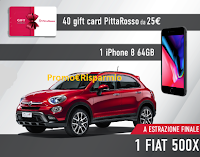 ''Vinci con Reebok'': 1800 card Pittarosso, 45 Iphone, 1 Fiat 500X Logo ''Vinci con Reebok'': 1800 card Pittarosso, 45 Iphone, 1 Fiat 500X