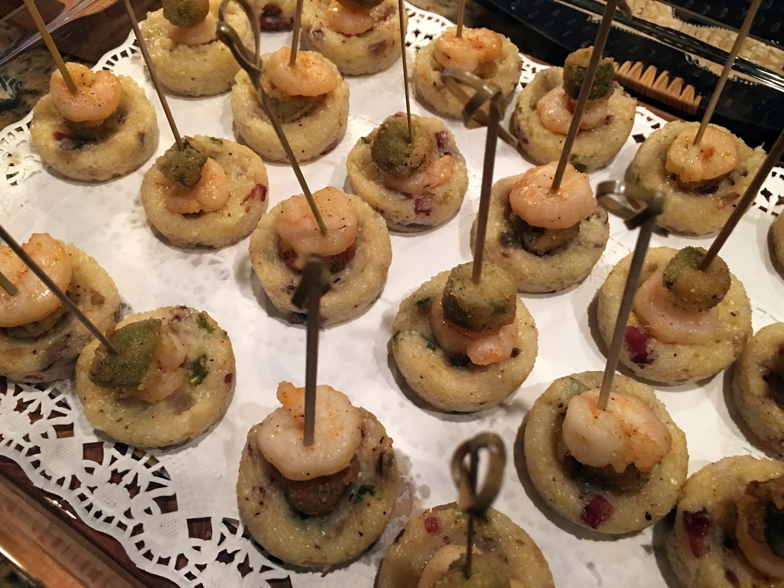 Sunday Supper, Grits, and Champagne Grits and Gumbo Tarts