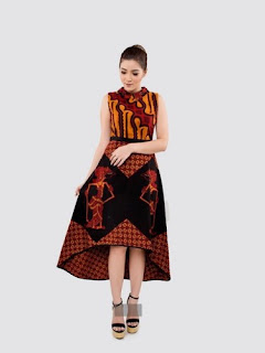 Dress Batik Modern Kombinasi
