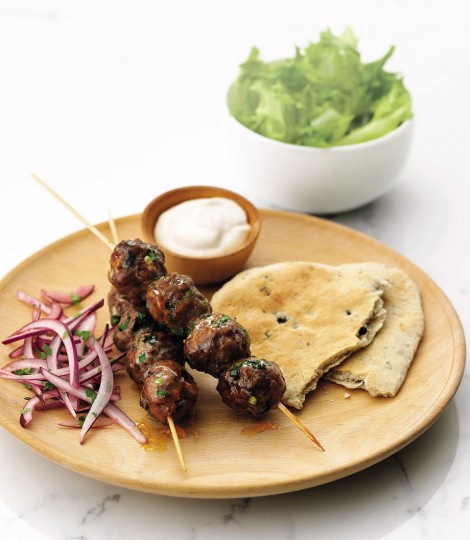 Lamb kofta kebabs in a plate