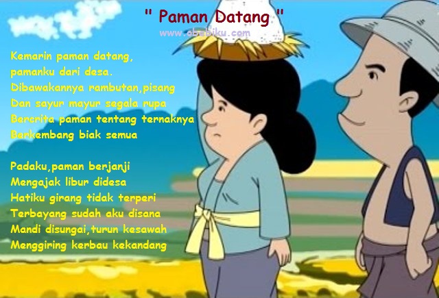 Lirik Lagu Anak Anak Paman Datang Obebiku