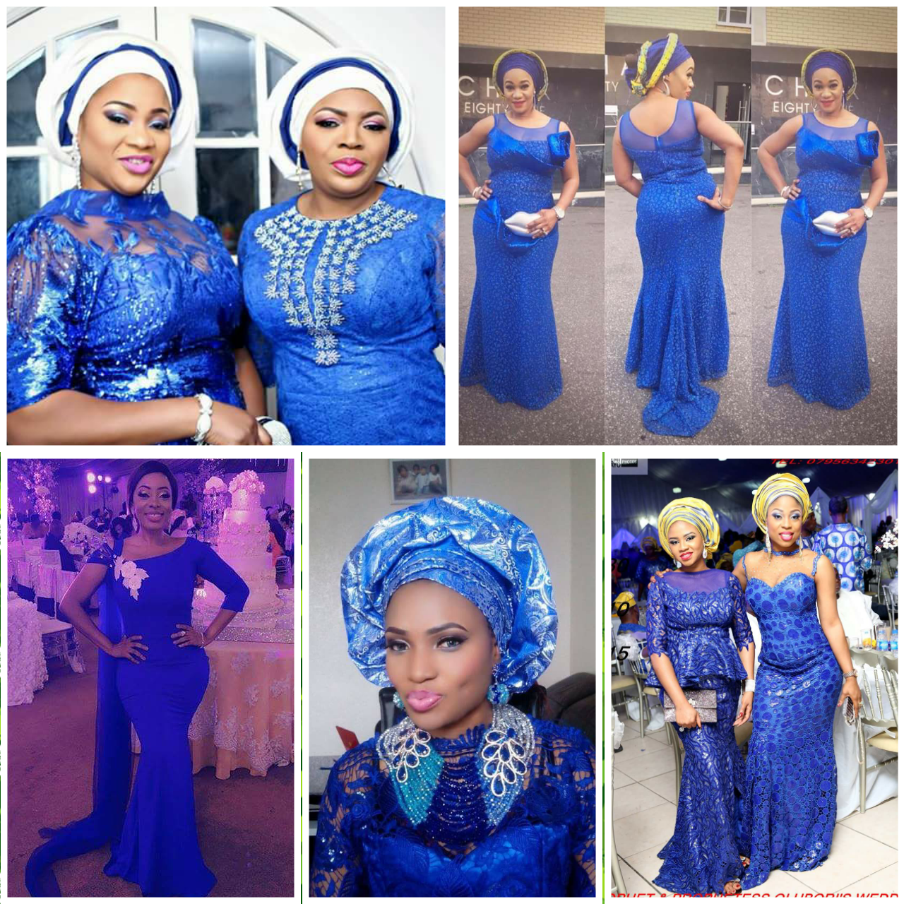 Asoebi in Blue colourBlue is the colour of Royalty