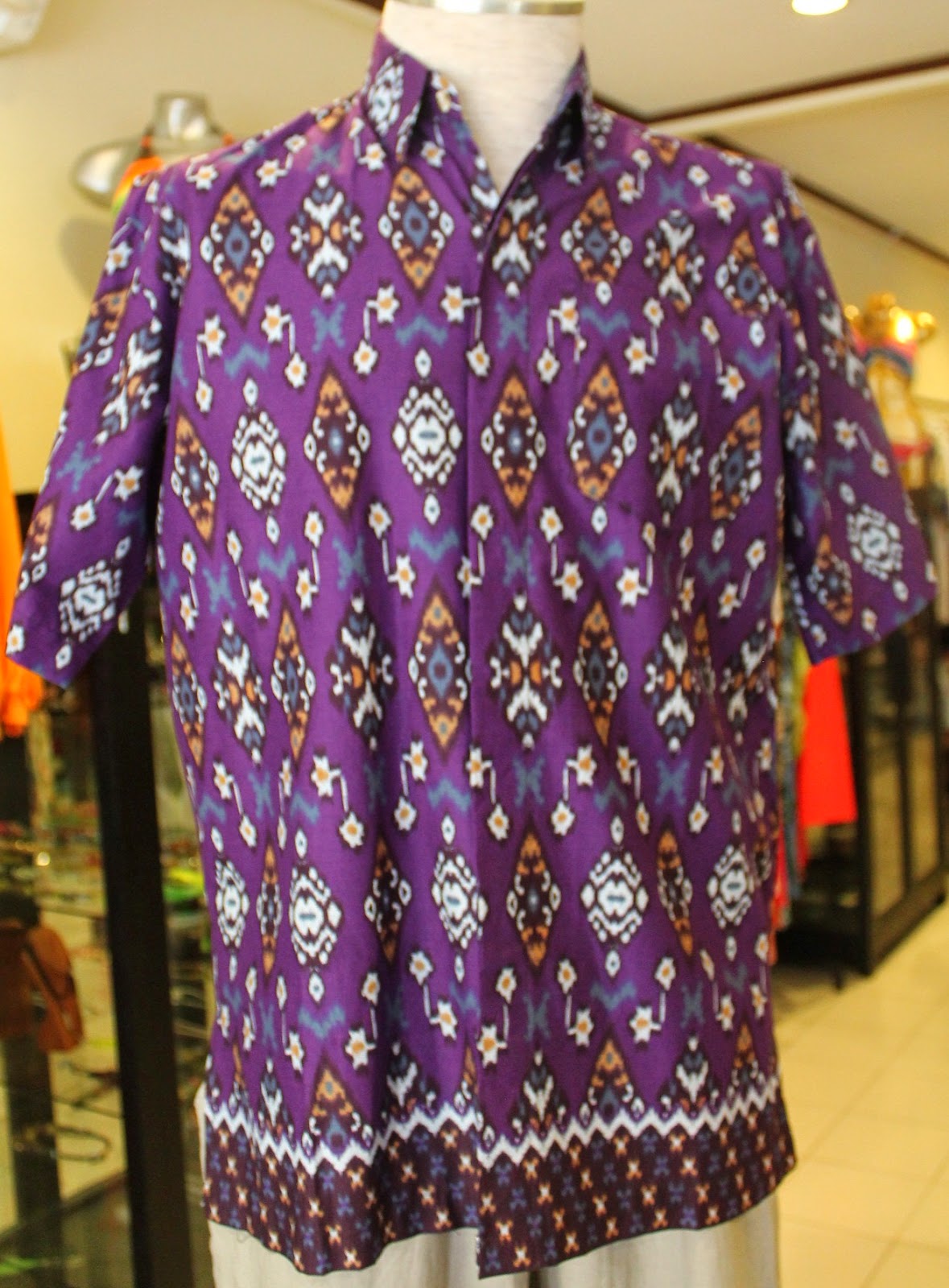 Purple Lombok Songket HC Pants Set main image 1