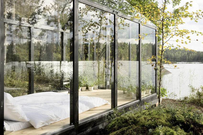 Green House/Garden Shed designed by Ville Hara and Linda Bergroth for Kekkilä Garden (Finland) - photograph by Arsi Ikäheimonen - as featured on linenandlavender.net - http://www.linenandlavender.net/2014/05/communing-with-nature.html