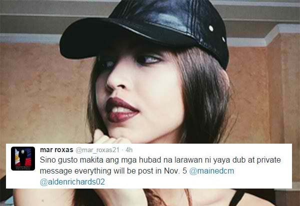 Claiming Hacker Threatens to leak Maine Mendoza or Yaya Dub's very private photos and messages on the 5th of November.