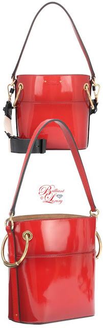 Chloé Roy hot red patent leather bucket bag #brilliantluxury