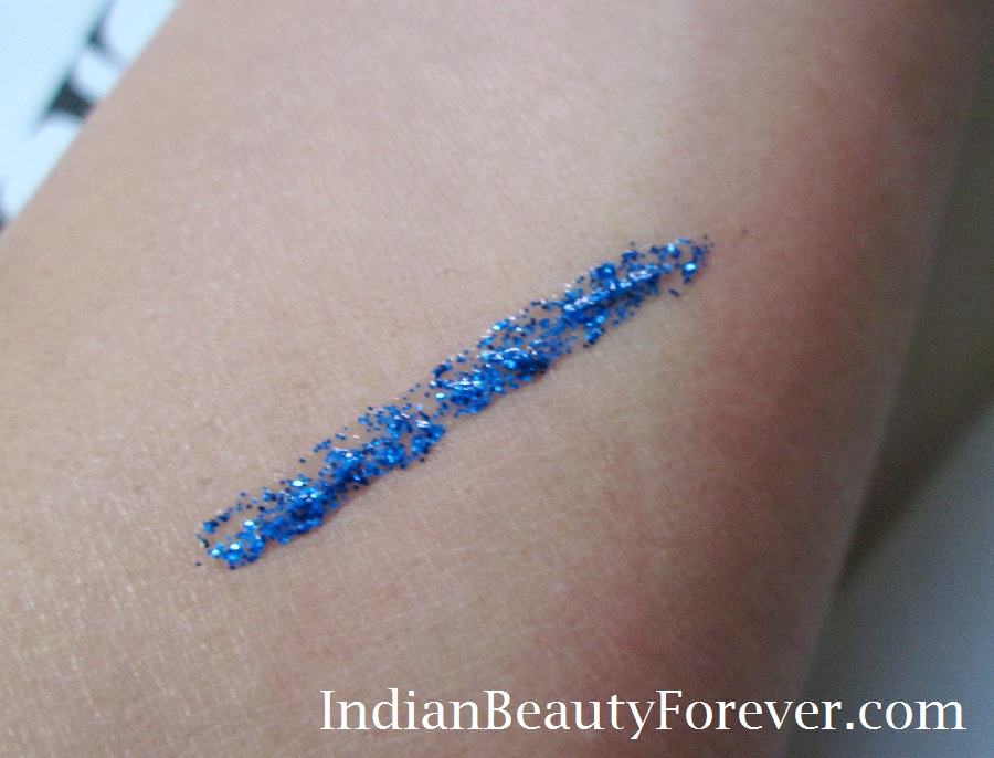 LA Splash glitter Eyeliner in Pacific blue review and swatches