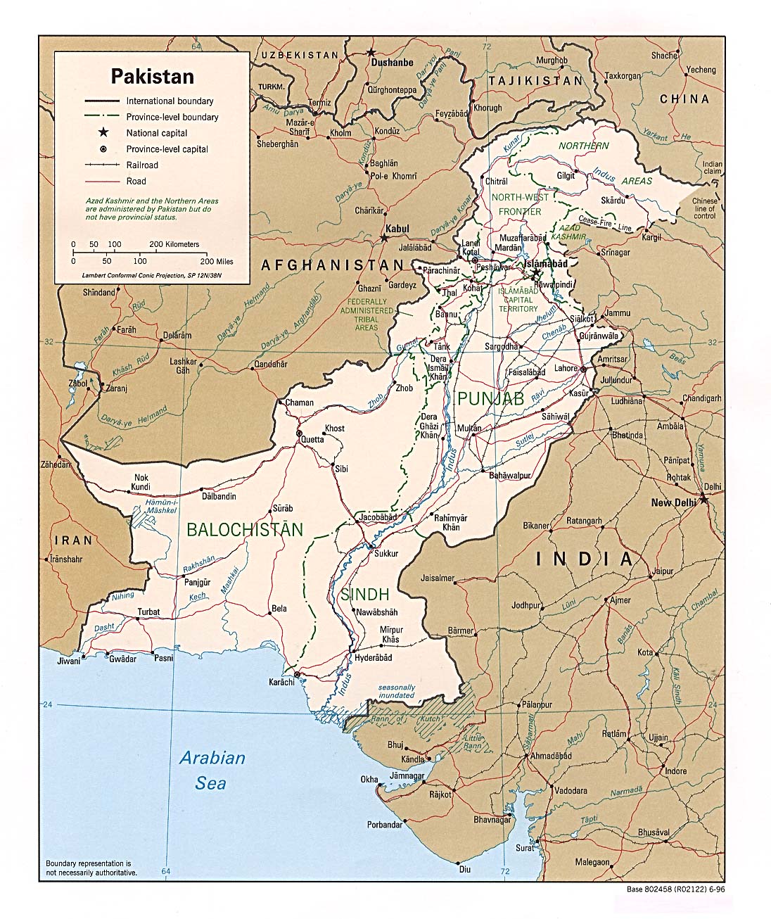 PAKISTAN - GEOGRAPHICAL MAPS OF PAKISTAN