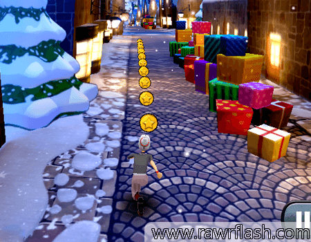 Uma velha fugiu do manicômio no Natal Jogos de Natal, ação, corrida, velha fugindo no natal: Angry Gran Run Christmas Village.