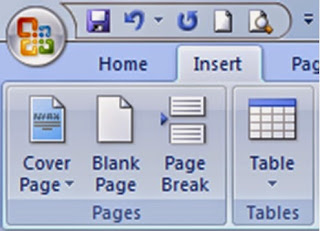  anda menyisipkan sebuah halaman kosong  Tutorial Cara menambahkan halaman kosong di Microsoft Word 2007