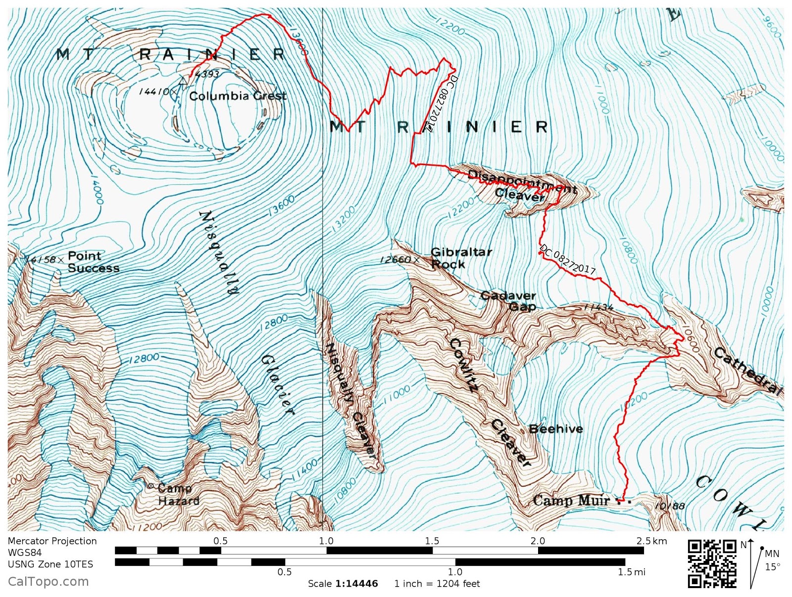 Mount Rainier Climbing DC update 8/27/2017