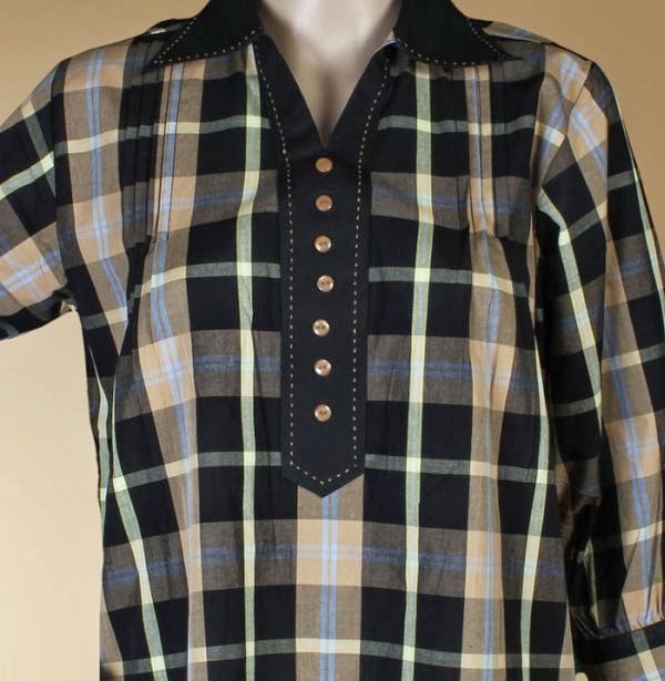 check shirt kurti