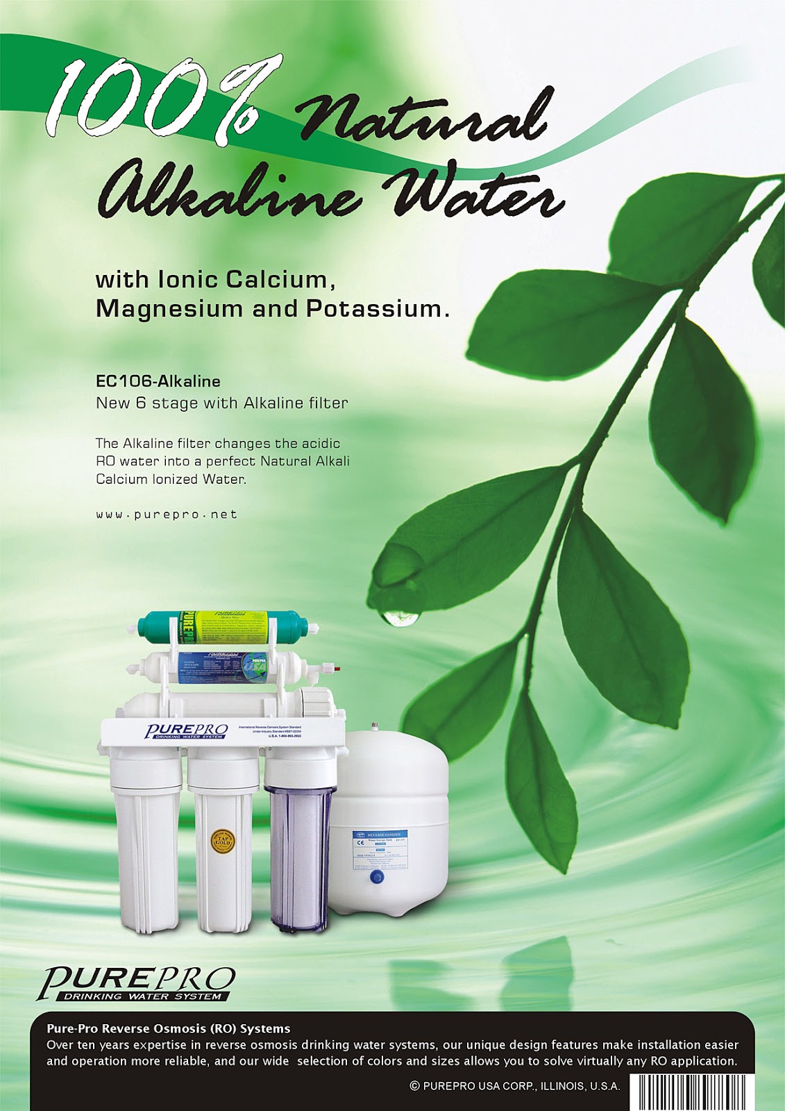 PurePro® EC106-Alkaline Reverse Osmosis Water Filter System