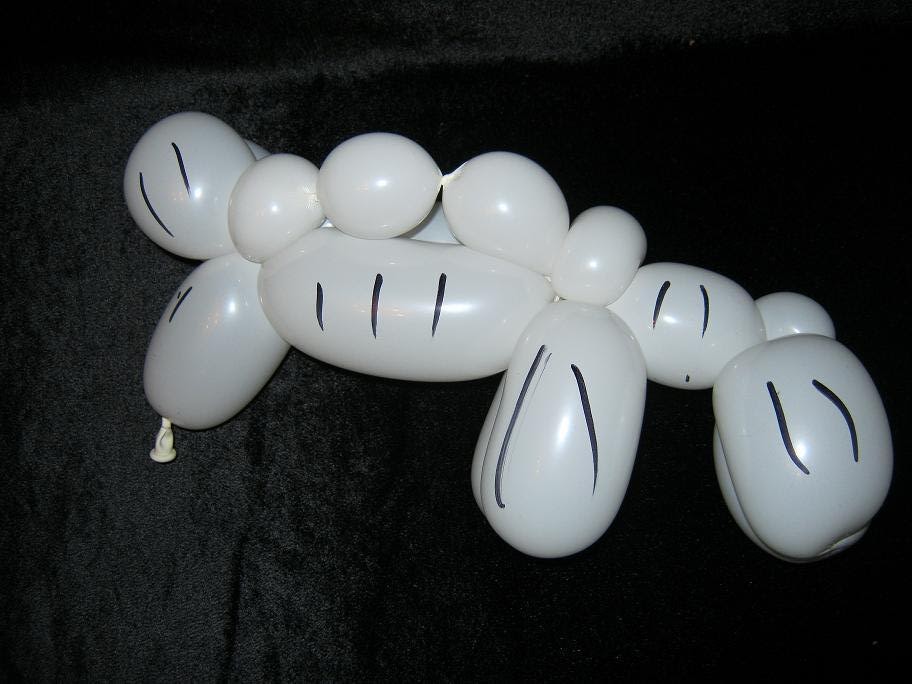 Balloon Animals with one Balloon How to make a balloon Zebra or Donkey