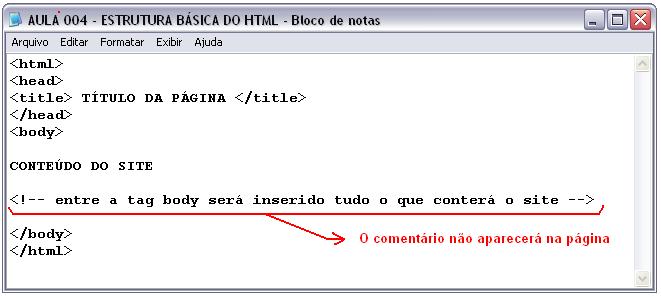 Aprenda Rápido Online ::..: AULA 004 - ESTRUTURA BÁSICA DO HTML