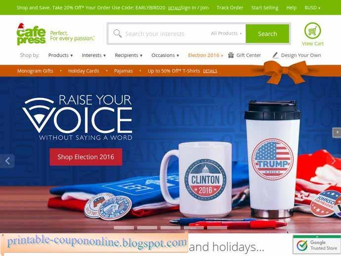 Printable Coupons 2018 CafePress Coupons