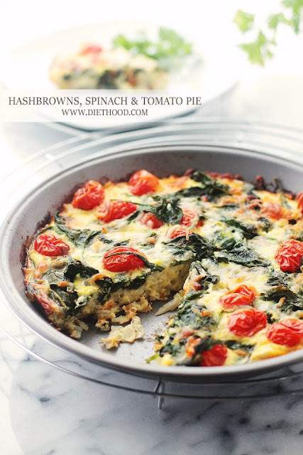 Hashbrowns Spinach and Tomato Pie Diethood Recipe