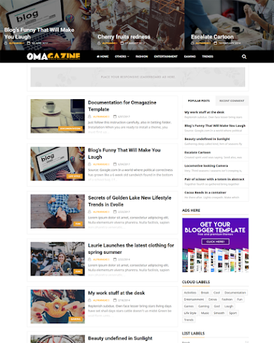 Omagazine Responsive Blogger Template