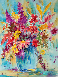 pastel oil watercolor flowers mixed pastels bouquet kisling martha paintings artist colorful fine heart medley painting flower water creative summer