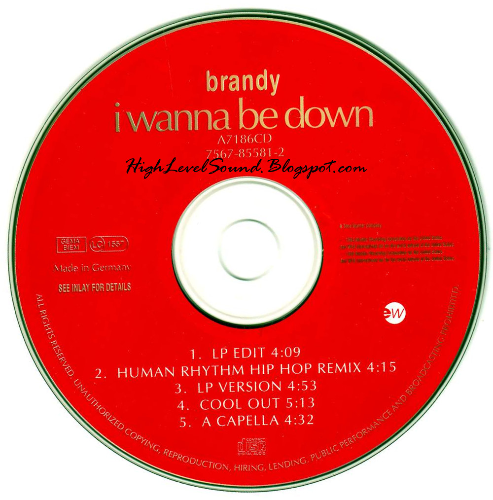 highest level of music Brandy I Wanna Be Down(EU_CDM)1994hlm