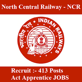 NC Railway Admit Card 2017 | 413 Posts | Act Apprentice Jobs | Sarkari Naukri North Central Railway, NCR, freejobalert, Sarkari Naukri, NCR Admit Card, Admit Card, ncr logo