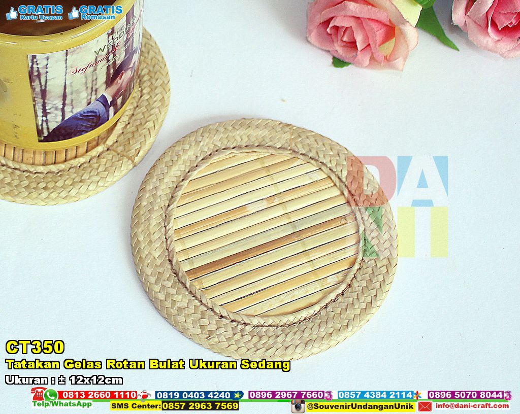 tatakan gelas rotan bulat ukuran sedang souvenir pernikahan tatakan gelas rotan bulat ukuran sedang souvenir pernikahan