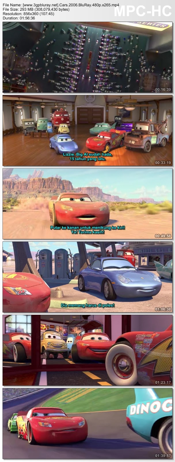 Screenshots Download Cars (2006) BluRay 480p & 3GP Subtitle Indonesia Screenshots Download Cars (2006) BluRay 480p & 3GP Subtitle Indonesia