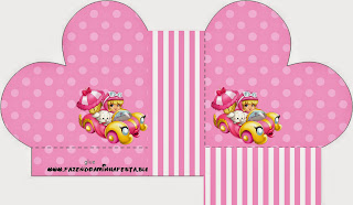 Penelope Glamour Bebé: Cajas para Imprimir Gratis. Caja abierta en forma de corazón de Penelope Glamour Bebé.