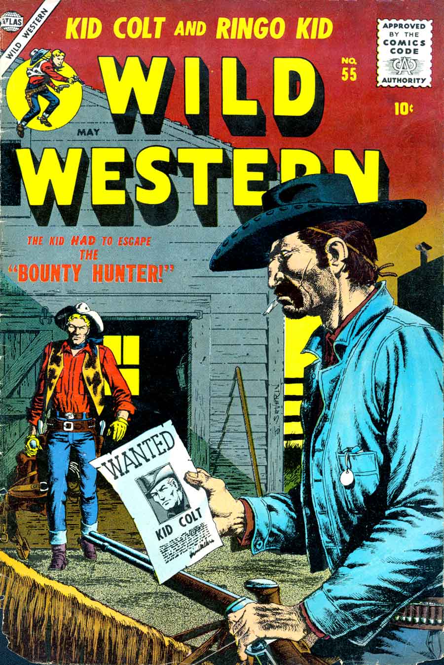 Wild Western #55 golden age atlas western1950s comic book cover
