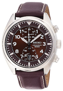 Seiko Men's SNN241 Chronograph Brown Dial Watch
