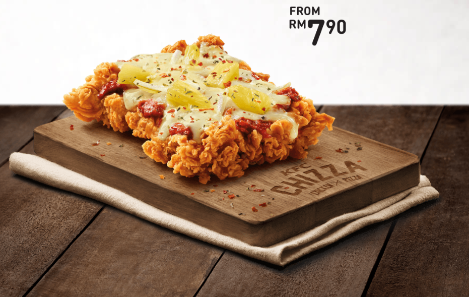Chizza KFC Rasa Gabungan Burger Zinger dan Pizza Itali