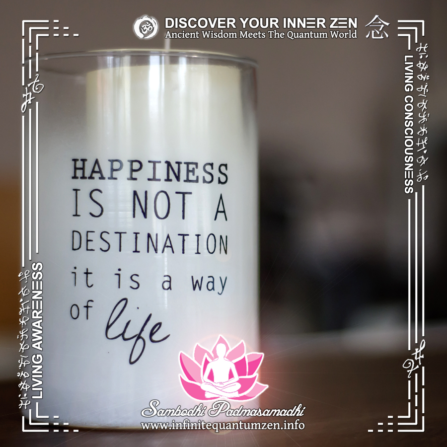 Happiness is not a destination, it is a way of life - Infinite Quantum Zen, Success Life Quotes