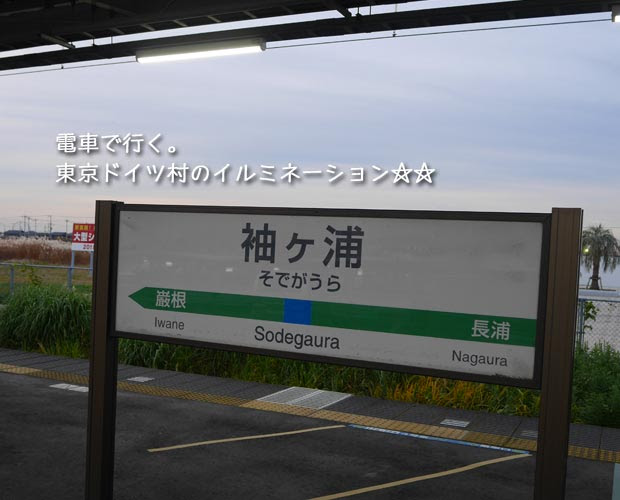 電車で行く。東京ドイツ村のイルミネーション♪
