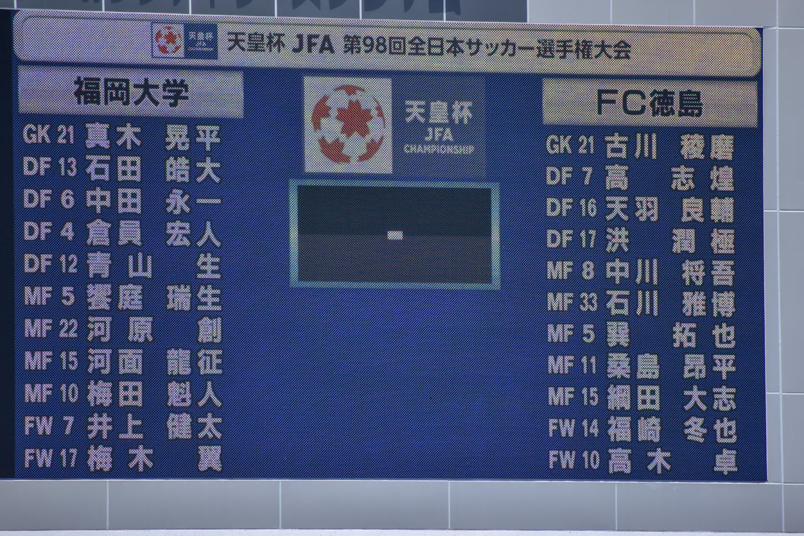 Everything Is Made From A Dream 第98回天皇杯全日本サッカー選手権 1回戦 5 福岡大 Vs Fc徳島