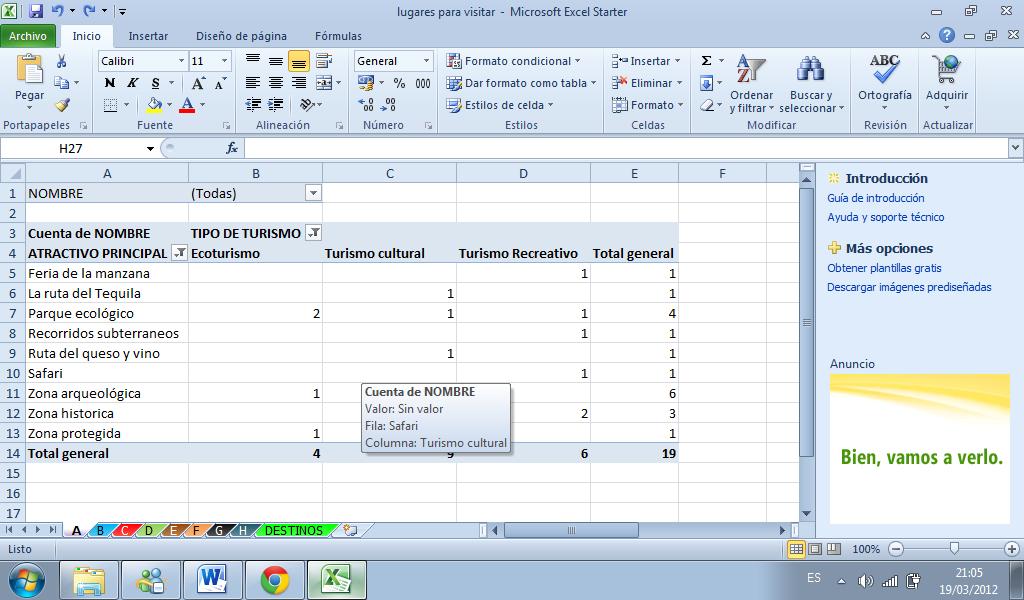 tablas, graficas y consultas Tablas y Graficas Dinamicas (excel)