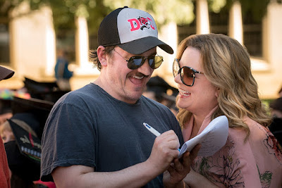 The Life of the Party Melissa McCarthy and Ben Falcone Set Photo 3