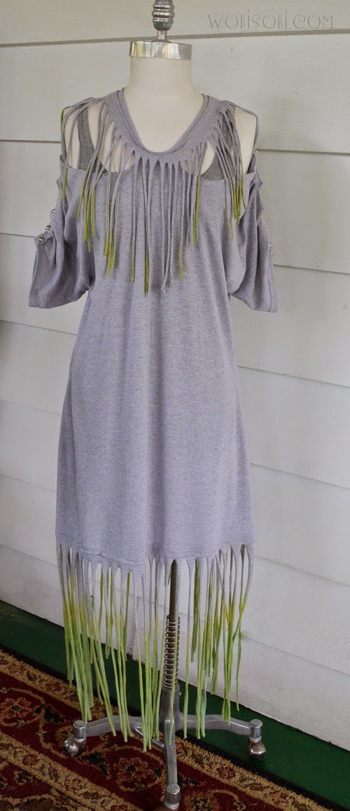 WobiSobi Tie Dyed Fringe Dress DIY