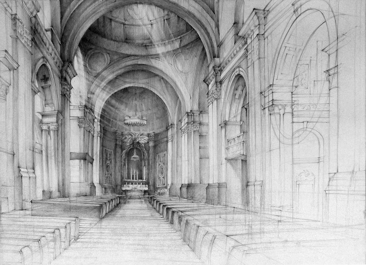 02-Baroque-Church-Łukasz-Gać-DOMIN-Poznan-Architectural-Drawings-of-Historic-Buildings-www-designstack-co